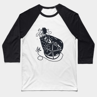 Kaboom Circus Illustration Baseball T-Shirt